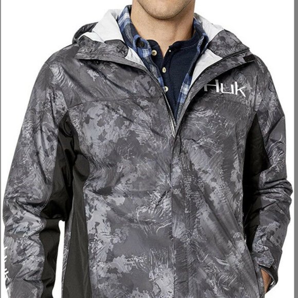 Huk Camo Packable Jacket Fishing 